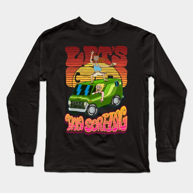 LET'S GO VAN SURFING Long Sleeve T-Shirt by andewhallart